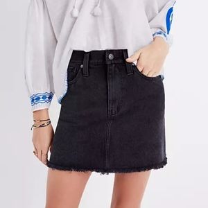 Madewell McCarren Raw-Hem Jean Skirt